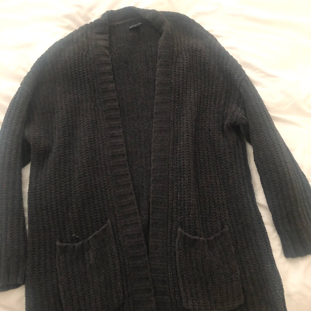 Gray cardigan